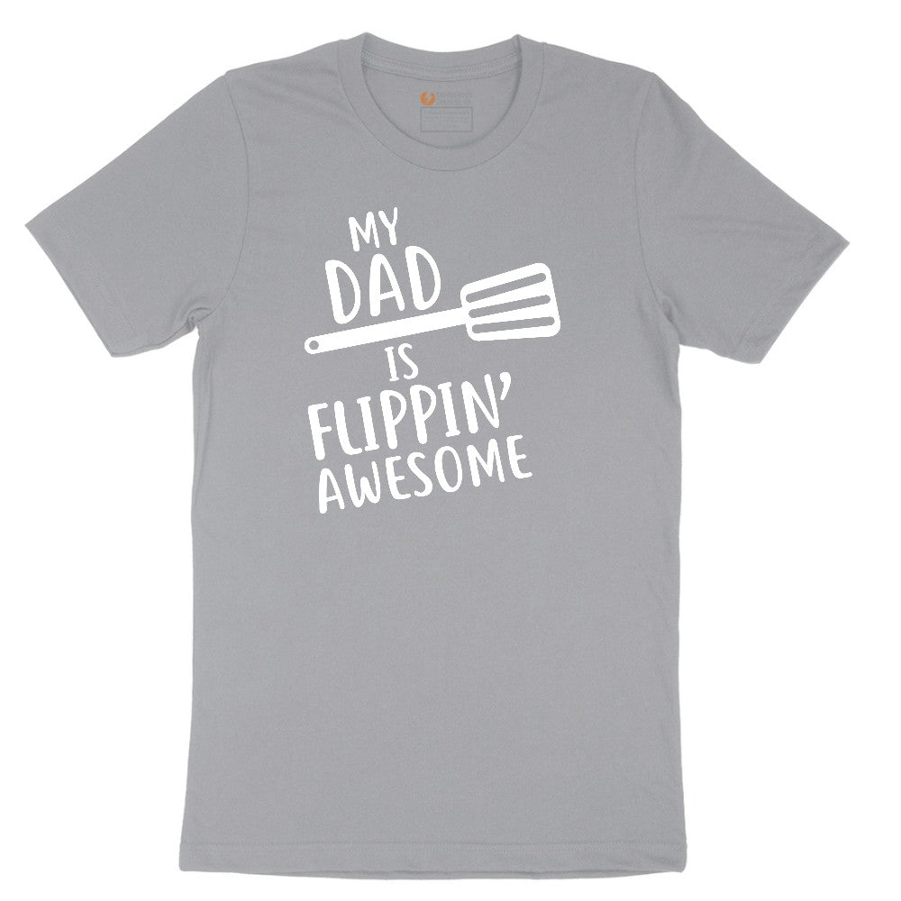 My Dad is Flipping Awesome Short Sleeve Tee - Athletic Heather Grey