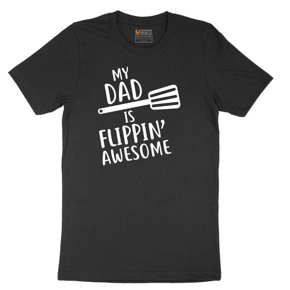 My Dad is Flipping Awesome Short Sleeve Tee - Jet Black