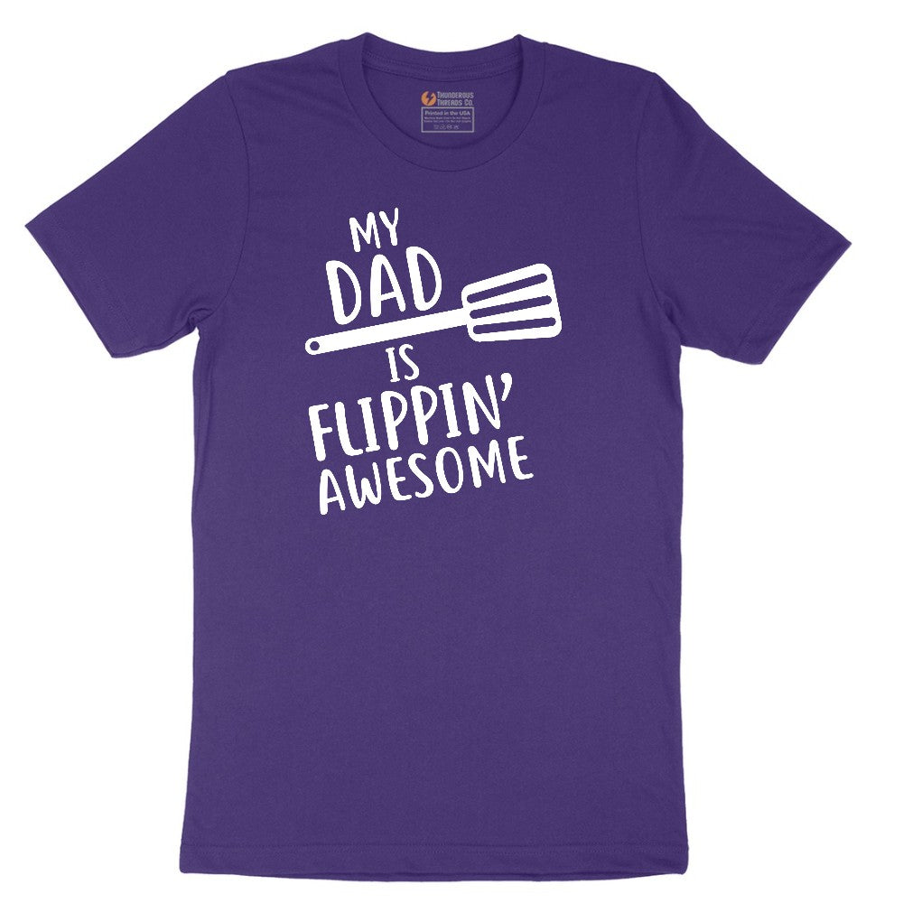 My Dad is Flipping Awesome Short Sleeve Tee - Team Purple