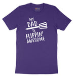My Dad is Flipping Awesome Short Sleeve Tee - Team Purple