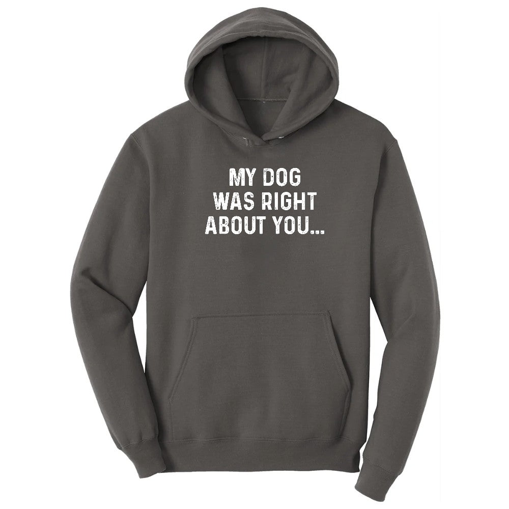 My Dog was Right About You Hoodie - Charcoal