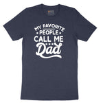 My Favorite People Call Me Dad Short Sleeve Tee - Heather Navy