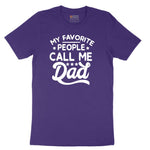 My Favorite People Call Me Dad Short Sleeve Tee - Team Purple