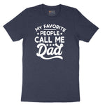 My Favorite People Call Me PaPa Version 1 Short Sleeve Tee - Heather Navy