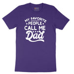 My Favorite People Call Me PaPa Version 1 Short Sleeve Tee - Team Purple