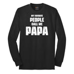 My Favorite People Call Me Papa Version 2 Long Sleeve Tee - Jet Black