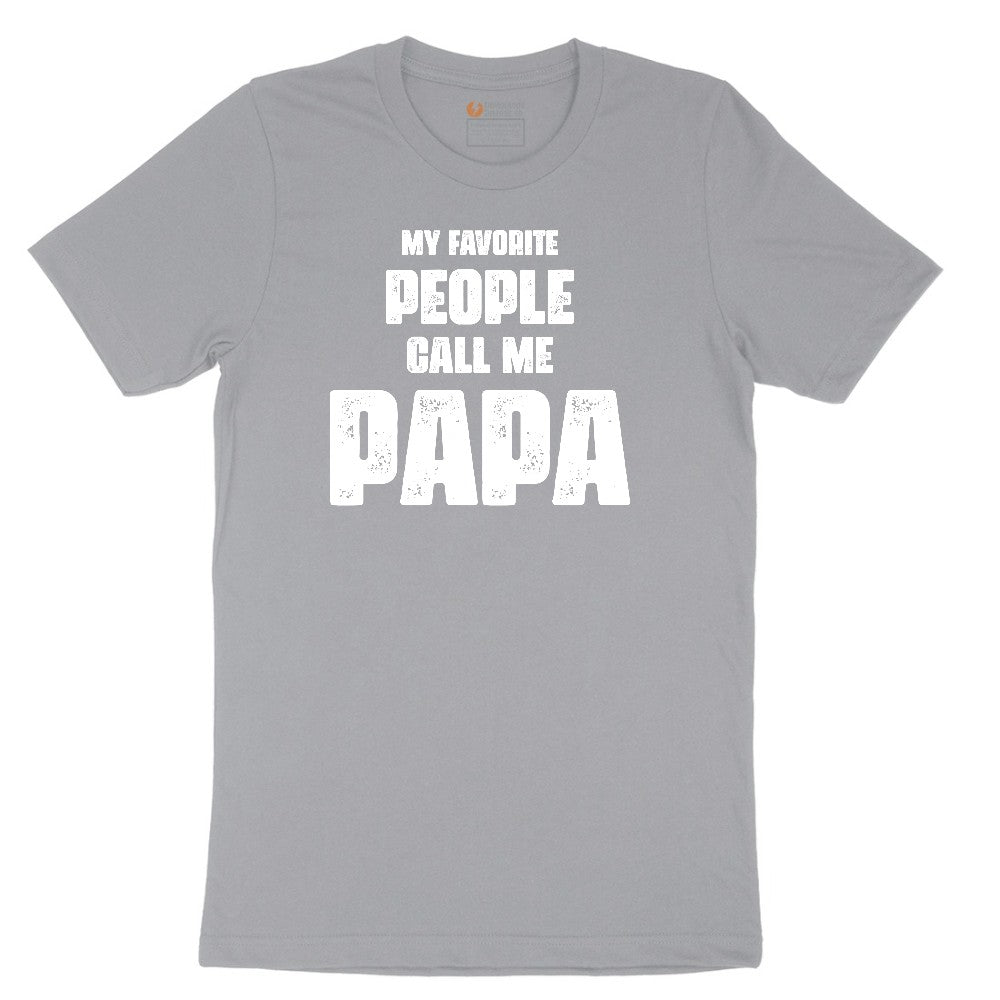 My Favorite People Call Me Papa Version 2 Short Sleeve Tee - Athletic Heather Grey