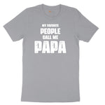 My Favorite People Call Me Papa Version 2 Short Sleeve Tee - Athletic Heather Grey