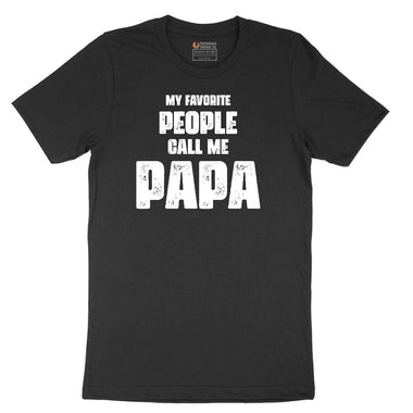 My Favorite People Call Me Papa Version 2 Short Sleeve Tee - Jet Black