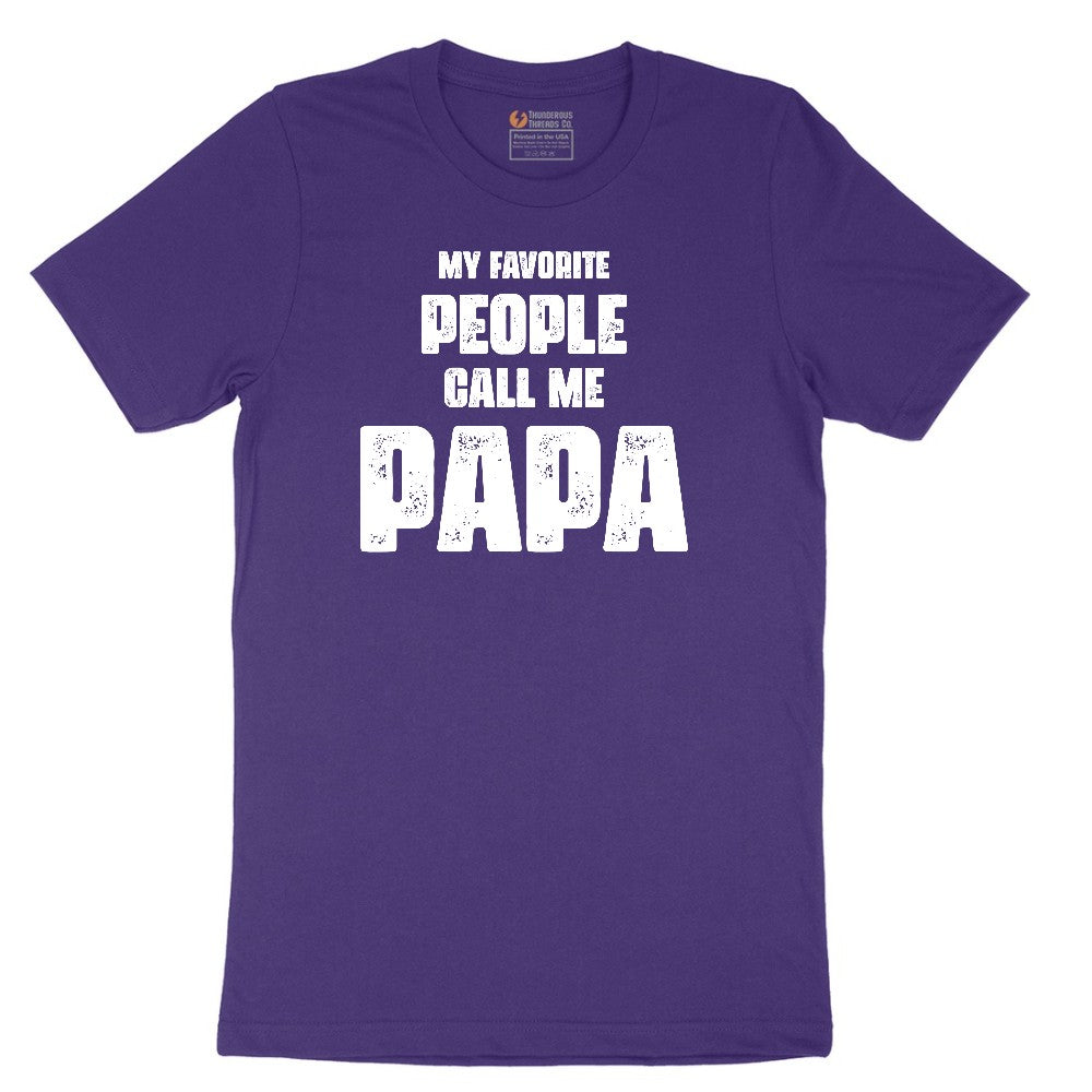 My Favorite People Call Me Papa Version 2 Short Sleeve Tee - Team Purple