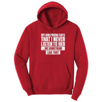 My Girlfriend Says I Never Listen Hoodie - Red