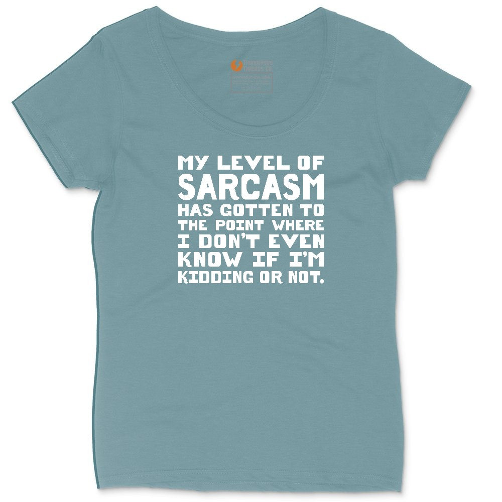 My Level of Sarcasm Ladies Curvy Tee - Surf Blackout