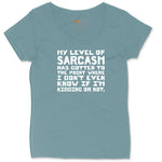 My Level of Sarcasm Ladies Curvy Tee - Surf Blackout
