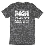 My Level of Sarcasm Ladies Short Sleeve Tee - Black Leopard