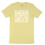 My Level of Sarcasm Toddler Short Sleeve Tee - Yellow