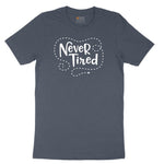 Never Tired Toddler Short Sleeve Tee - Heather Navy