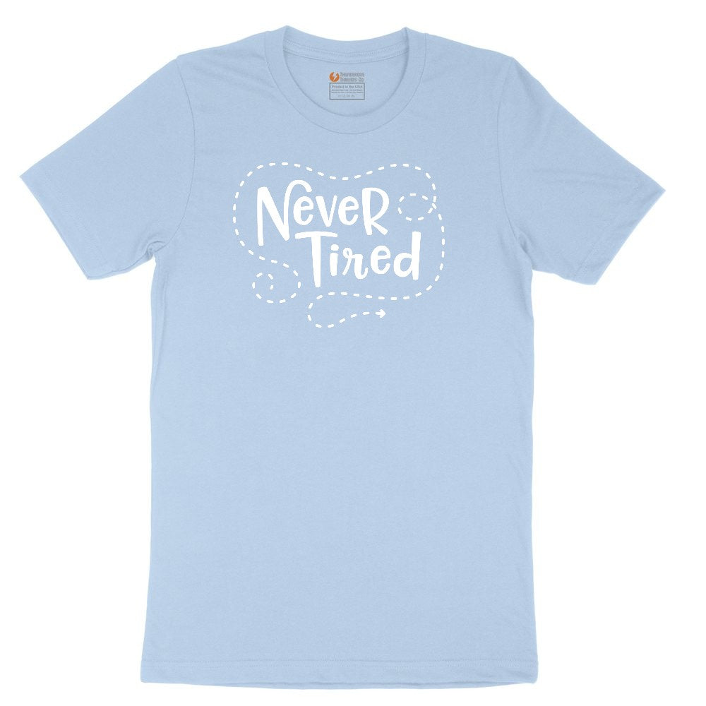 Never Tired Toddler Short Sleeve Tee - Light Blue