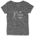 No Concert Today Ladies Curvy Tee - Black Leopard