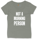 Not a Morning Person Ladies Curvy Tee - Bamboo Blackout