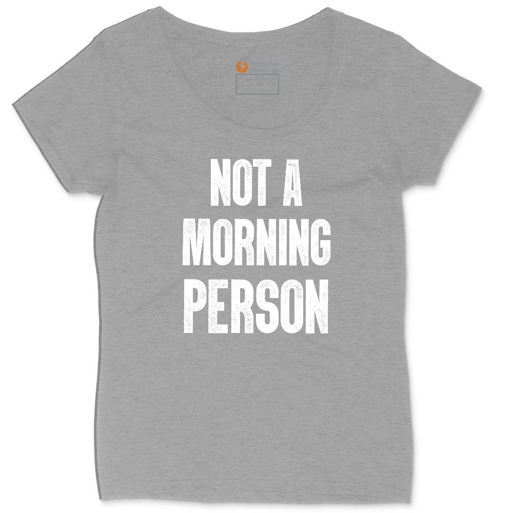 Not a Morning Person Ladies Curvy Tee - Granite Heather