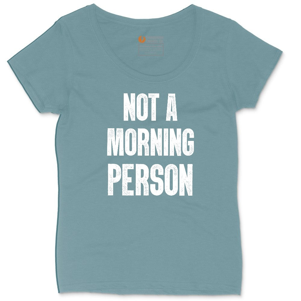 Not a Morning Person Ladies Curvy Tee - Surf Blackout