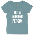 Not a Morning Person Ladies Curvy Tee - Surf Blackout
