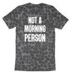 Not a Morning Person Ladies Short Sleeve Tee - Black Leopard