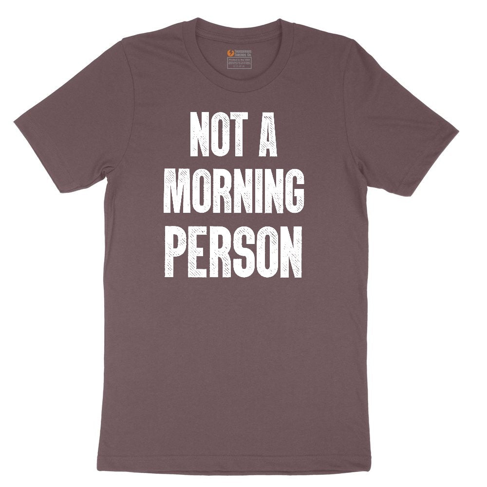 Not a Morning Person Ladies Short Sleeve Tee - Sangria Blackout