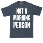Not a Morning Person tall t-shirt for men in Heather Navy