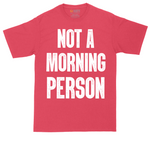 Not a Morning Person tall t-shirt for men in Heather Red