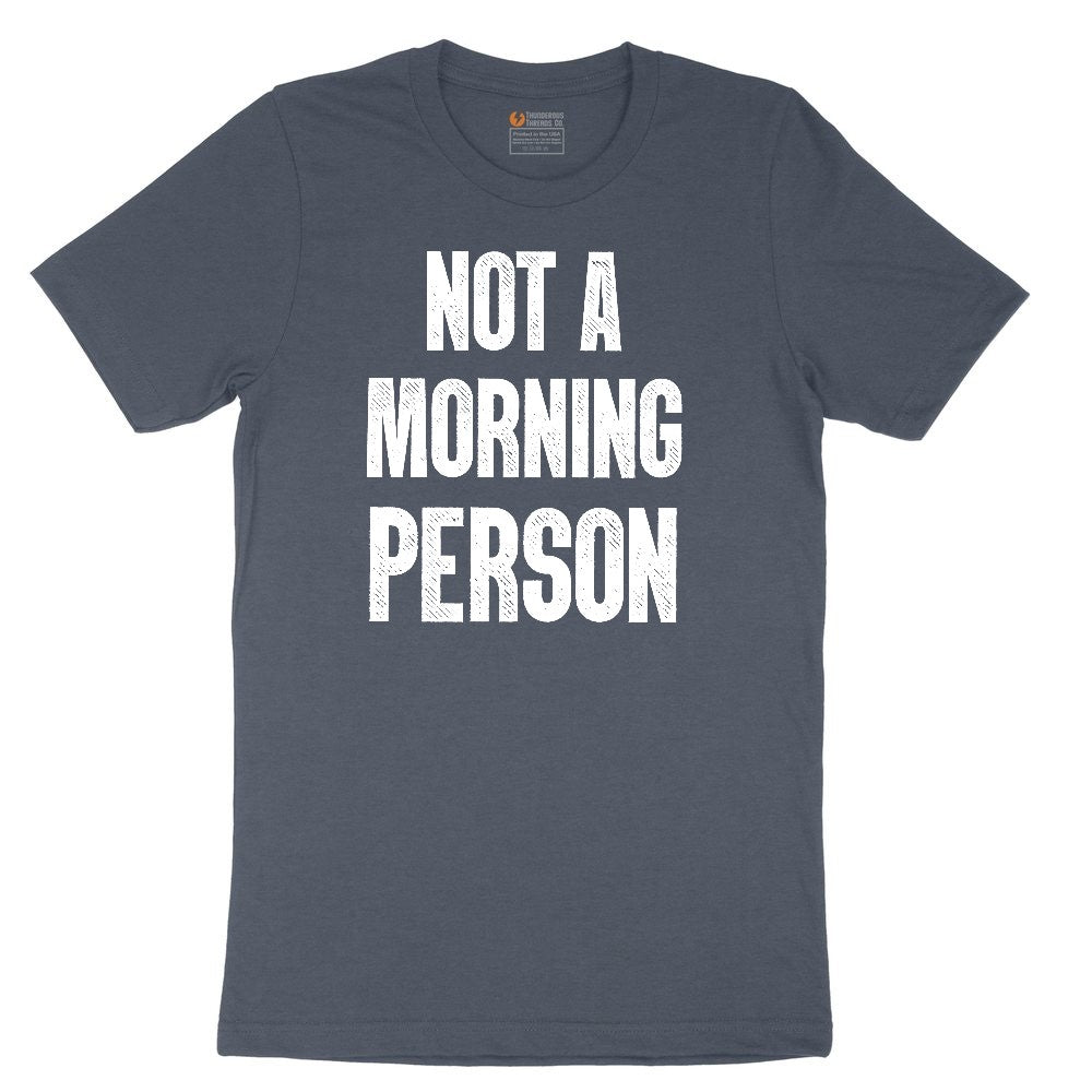 Not a Morning Person Toddler Short Sleeve Tee - Heather Navy