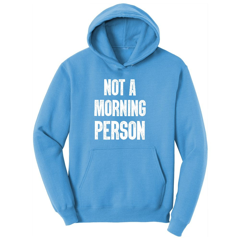 Not a Morning Person Youth Hoodie - Aquatic Blue