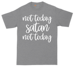 Not Today Satan tall t-shirt for men in Athletic Heather