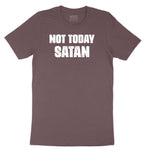 Not Today Satan Version 1 Ladies Short Sleeve Tee - Sangria Blackout