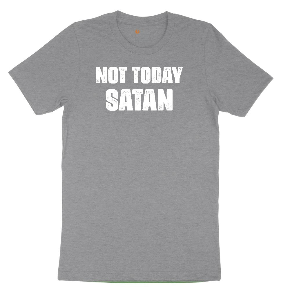 Not Today Satan Version 1 Youth Short Sleeve Tee - Athletic Heather