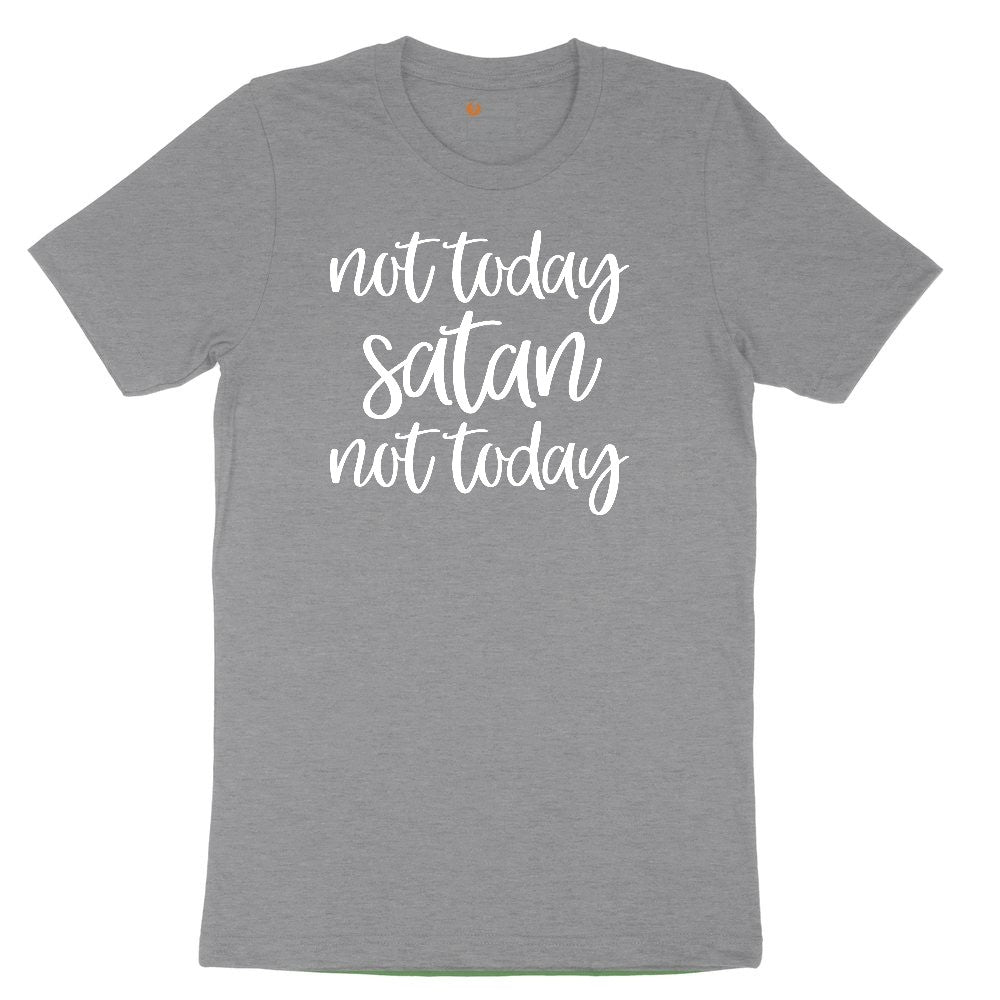 Not Today Satan Version 2 Youth Short Sleeve Tee - Athletic Heather