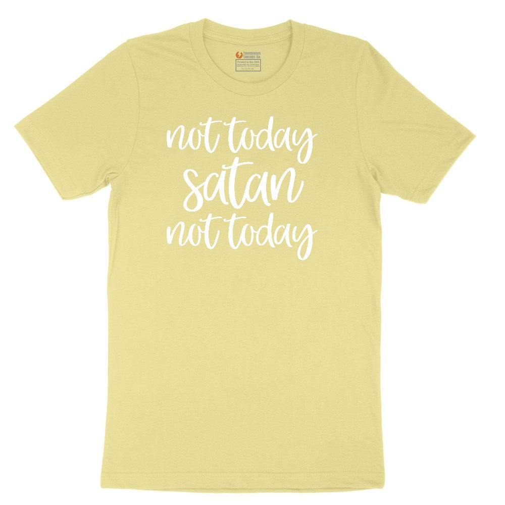 Not Today Satan Version 2 Youth Short Sleeve Tee - Yellow