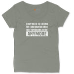 Not Working Here Anymore Ladies Curvy Tee - Bamboo Blackout