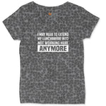 Not Working Here Anymore Ladies Curvy Tee - Black Leopard