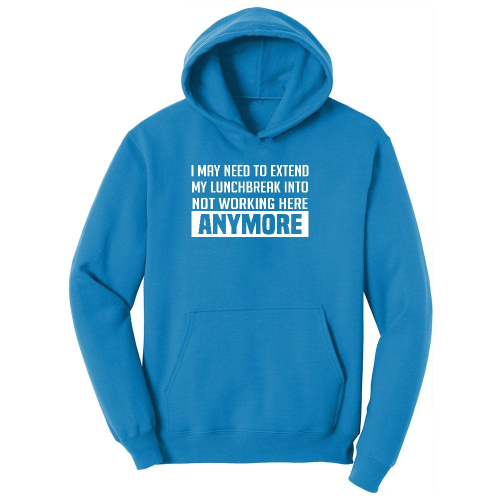 Not Working Here Anymore Ladies Hoodie - Sapphire
