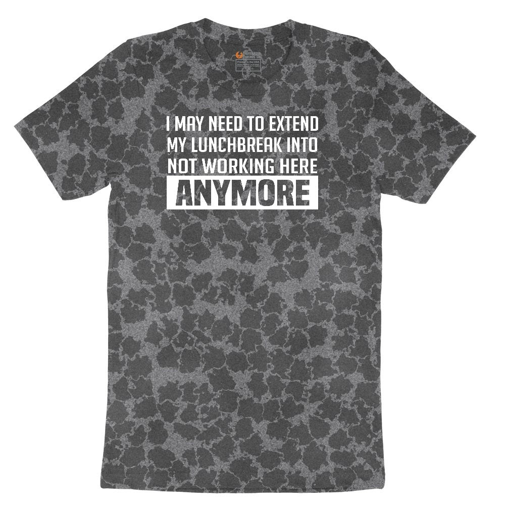 Not Working Here Anymore Ladies Short Sleeve Tee - Black Leopard