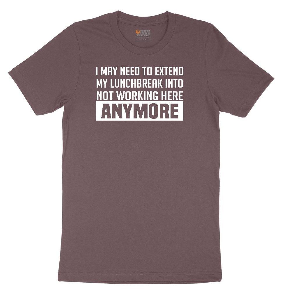 Not Working Here Anymore Ladies Short Sleeve Tee - Sangria Blackout