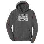 Not Working Here Anymore - Mens & Ladies T-Shirt Hoodie - Charcoal
