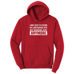 Not Working Here Anymore - Mens & Ladies T-Shirt Hoodie - Red