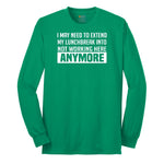 Not Working Here Anymore - Mens & Ladies T-Shirt Long Sleeve Tee - Kelly Green