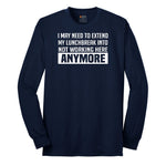 Not Working Here Anymore - Mens & Ladies T-Shirt Long Sleeve Tee - Navy