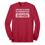 Not Working Here Anymore - Mens & Ladies T-Shirt Long Sleeve Tee - Red