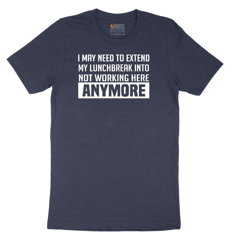 Not Working Here Anymore - Mens & Ladies T-Shirt Short Sleeve Tee - Heather Navy