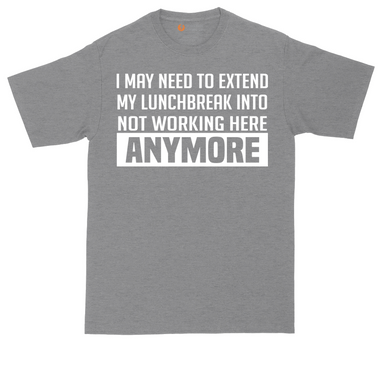 Not Working Here Anymore tall t-shirt for men in Heather Navy