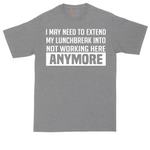 Not Working Here Anymore tall t-shirt for men in Athletic Heather